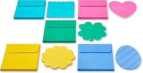 American Greetings Single Panel Blank Cards with Envelopes, Neon Rainbow Colors (100-Count) in Saudi Arabia