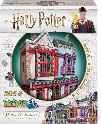 Wrebbit3D Madam Malkin’s and Florean Fortescue’s Ice Cream Puzzle for Teens and Adults | 290 Real Jigsaw Puzzle Pieces | Not Just an Ordinary Model Kit for Adults | Great Gift for Harry Potter Fans in Kuwait