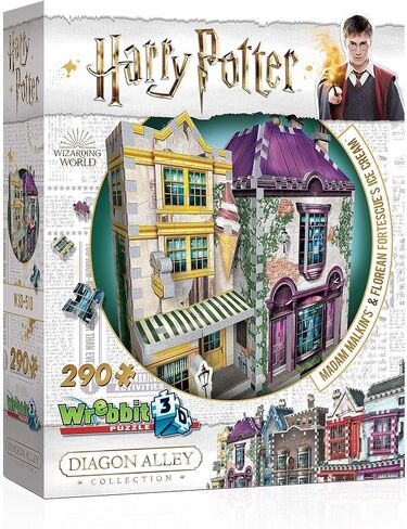Wrebbit3D Madam Malkin’s and Florean Fortescue’s Ice Cream Puzzle for Teens and Adults | 290 Real Jigsaw Puzzle Pieces | Not Just an Ordinary Model Kit for Adults | Great Gift for Harry Potter Fans in Kuwait