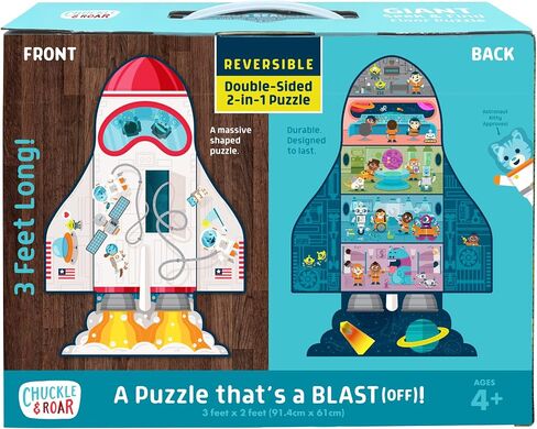 Chuckle & Roar - Spaceship Puzzle - Engaging and Educational Puzzles for Kids - Larger Pieces Designed for Preschool Hands - 50 PC Floor Puzzle in Saudi Arabia