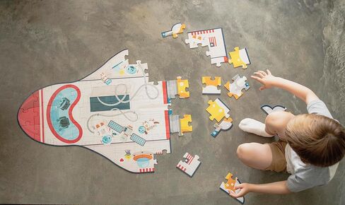 Chuckle & Roar - Spaceship Puzzle - Engaging and Educational Puzzles for Kids - Larger Pieces Designed for Preschool Hands - 50 PC Floor Puzzle in Saudi Arabia