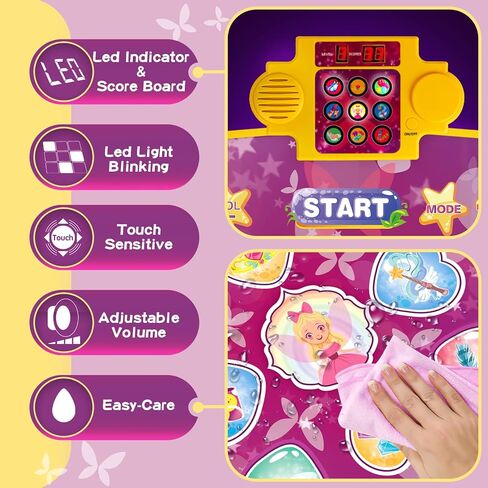 ألعاب بساط الرقص TWFRIC للأطفال من عمر 3 إلى 12 عامًا، وسادة رقص إلكترونية مع 3 مستويات تحدي بساط رقص موسيقي للأطفال مع أضواء LED لعبة رقص موسيقية مدمجة لعيد الميلاد للأطفال in Kuwait