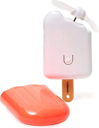 Legami - Mini Portable Ice Pop Fan, Flexible Blades, Material: ABS, EVA, Size: 8.5 x 17.3 cm, Practical, Functional and Fun in Saudi Arabia