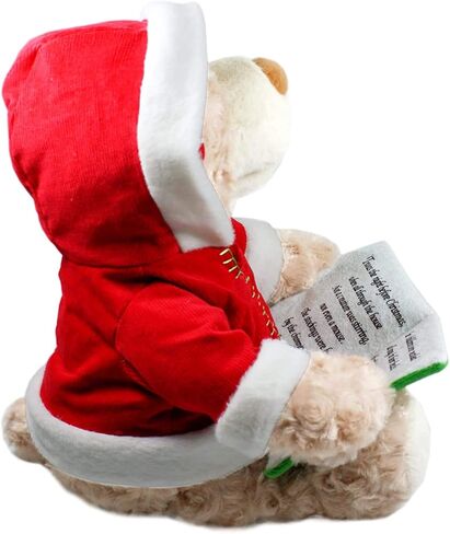 Cuddle Barn - Storytime Teddie | Animated Storytelling Holiday Bear Stuffed Animal Plush Toy Reads The Story T'was The Night Before Christmas, 10" in Kuwait
