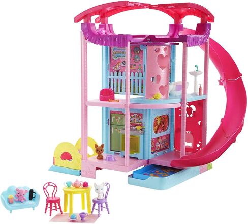 Barbie Dollhouse, Chelsea Playhouse with Transforming Areas & 20+ Pieces, Includes 2 Pets, Pool, Furniture & Accessories in Saudi Arabia