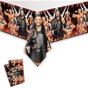 2Pacs Wrestling Tablecloth Disposable Tablecover Birthday Party Supplies and Decorations for Kid Boy Baby Shower Rectangle Tables 70"X42" in Saudi Arabia
