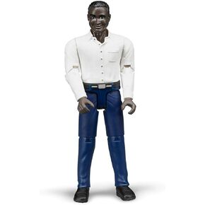 Bruder Man, dark skin, darkblue jeans