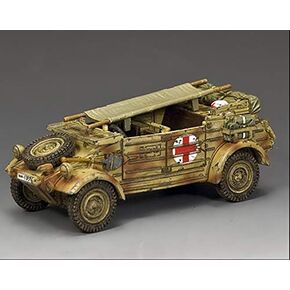 King & Country Toy Soldiers WW2 German Army WH094 Afrika Korps Kubelwagen Ambulance 1:30 Scale Mixed Media in Saudi Arabia