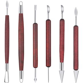 Pottery Clay Sculpting Tools for Polymer, Yagugu 19Pcs Basic Wood Ceramics Carving Tool Supplies kit Accessories for Kids, Adults and Artists Modeling Shaping Building for Art&Craft in Saudi Arabia