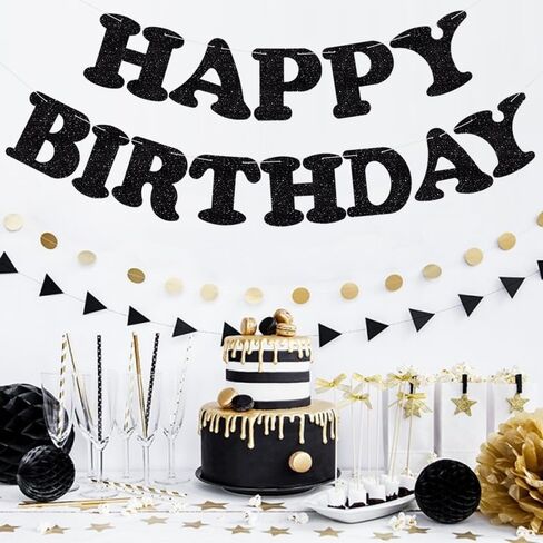 BEISHIDA Teal Blue Happy Birthday Banner - NO DIY,Pre-Strung Happy Birthday Decorations, Happy Birthday Sign for Women,Glitter Happy Birthday Garland,Happy Birthday Backdrop in Kuwait