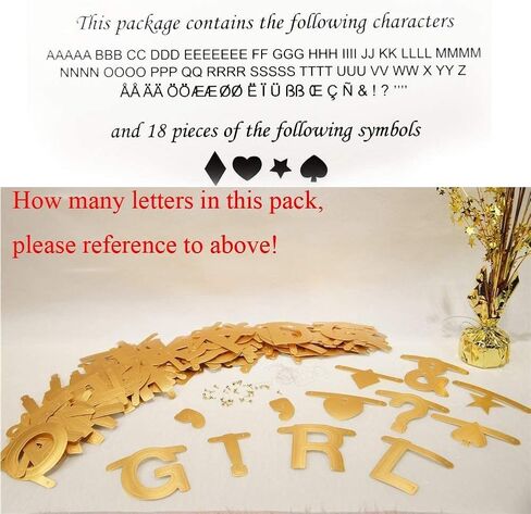Gold Custom Banner Letter Banner Customizable Letters Symbols Banner Make Your Own Banner Birthday Wedding Baby Shower Party Decoration in Saudi Arabia