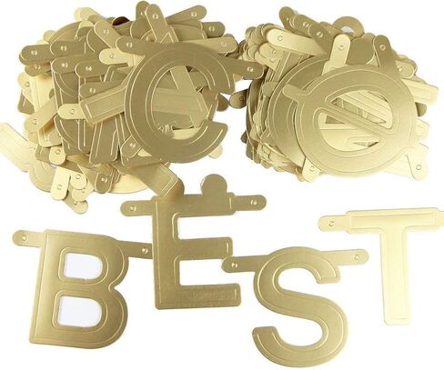 Gold Custom Banner Letter Banner Customizable Letters Symbols Banner Make Your Own Banner Birthday Wedding Baby Shower Party Decoration in Saudi Arabia