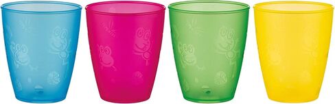 Nuby Plastic Fun Drinking Tumblers, Colors May Vary, 10 Oz, 4 Count in Saudi Arabia