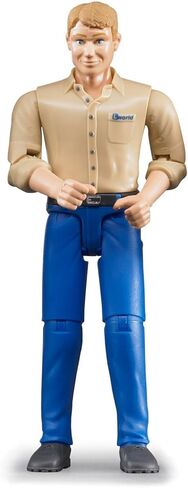 Bruder bworld 60022 Man with Dark Skin/Blue Jeans Toy Figure in Kuwait
