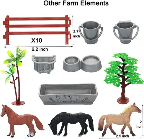 Yowlieu 15 Pcs Mini Figures Toys Realistic Farm Animal Figurines, Plastic Learning Educational Playset Animal Themed Party Supplies Cake Topper Ornaments for Easter Egg Birthday Christmas in Saudi Arabia