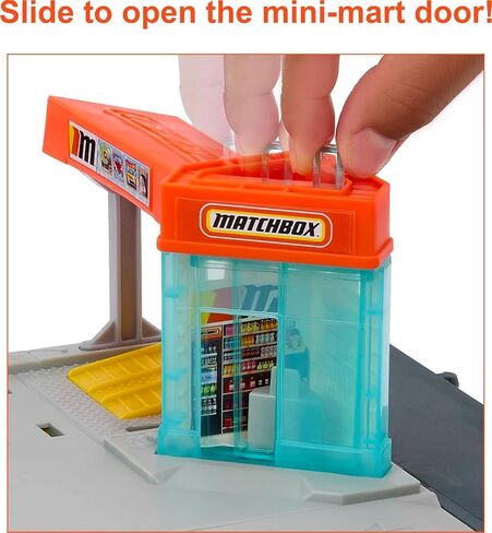 مجموعة العاب سيارات ماتش بوكس، غسيل سيارات فائق النظافة، اضواء واصوات واقعية، ميزات مفعلة للاطفال والسيارة ويمكن توصيلها بمجموعات اخرى، 1 سيارة علبة الثقاب in Kuwait