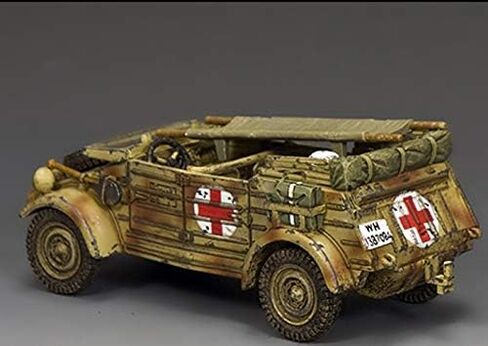King & Country Toy Soldiers WW2 German Army WH094 Afrika Korps Kubelwagen Ambulance 1:30 Scale Mixed Media in Saudi Arabia
