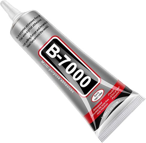 غراء مجوهرات B7000 لصناعة المجوهرات، FITTDYHE قطعتان 50 مل/1.69 أونصة سائلة غراء شفاف من حجر الراين غراء قماشي، لاصق فائق متعدد الأغراض B-7000 غراء لإصلاح الهاتف سحر زجاجي من الخشب in Kuwait