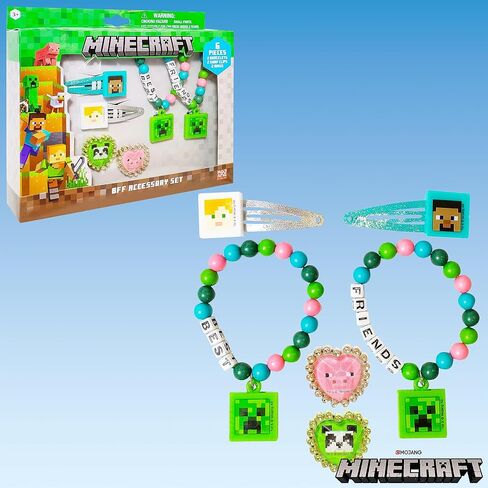LUV HER Barbie Accessories for Girls 6 Piece Toy Jewelry Box Set with 2 Rings, 2 Bead Bracelets, and Snap Hair Clips Ages 3+ in Saudi Arabia