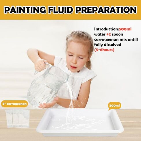 Marbling Paint Art Kit for Kids,18 Colors Water Marbling kit,Craft Kits Art Set,Arts and Crafts Toys for Girls & Boys Ages 6-12,Best Gift Ideas for Kids Activities in Saudi Arabia