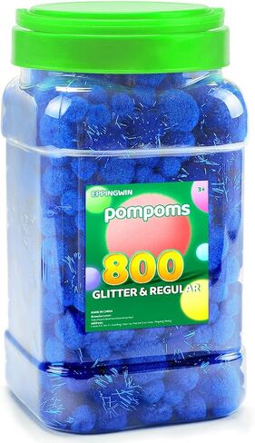 Eppingwin 90PCS Multicolor Pom Poms,1.5 Inch Soft Pompoms for Crafts, Assorted Colors Big Pom Pom for Arts & Crafts DIY Projects (Multi-Colored) in Kuwait