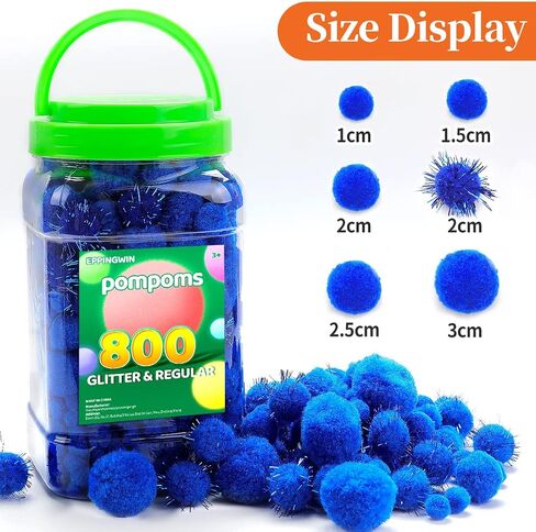 Eppingwin 90PCS Multicolor Pom Poms,1.5 Inch Soft Pompoms for Crafts, Assorted Colors Big Pom Pom for Arts & Crafts DIY Projects (Multi-Colored) in Kuwait