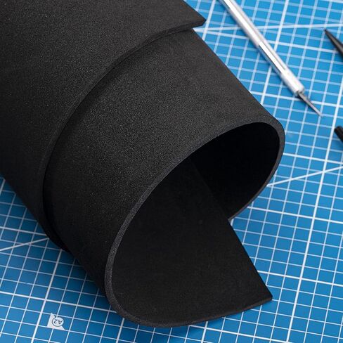 Black eva Foam roll, (1mm to 20mm) Premium Cosplay EVA Foam Sheet,2mm Thick,49"x13.5",High Density 86kg/m3 for Cosplay Costume, Crafts, DIY Projects by MEARCOOH in Kuwait