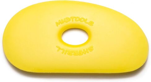 Mudtools Polymer Rib Yellow Size 1 Soft - Kidney Shape - Ceramics, Pottery, Clay - Y1 in Saudi Arabia