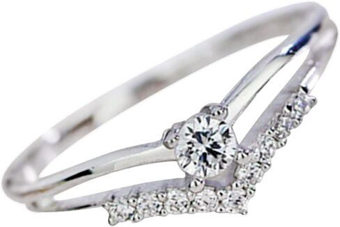 Heart Ring for Women High Polish Micro Inlaid Zircon Ring for Engagement Promise Wedding Rings Romantic Cubic Zirconia Diamond Rings Eternity Bridal Band Jewelry Gift For Mother's Day Anniversary in Saudi Arabia