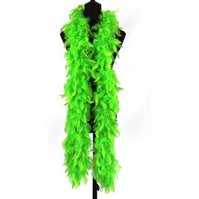 wanruida 2 Yards 90g Fruit Green Turkey Feathers Chandelle Boa,Dancing Wedding Crafting Party Dress Up Halloween Decoratio
