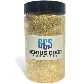 Gold Leaf Flakes 10 Grams,Gold Paper,Gold Leaves for Crafts,Gold Foil Flakes-Gold Leaf for Resin-Foil Craft Sheets-Gold Flakes for Crafts- Nail Decoration (Gold) in Kuwait