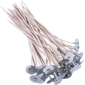 100pcs ECO 10 Wicks for Soy Candles, 6 inch Pre-Waxed Candle Wick for Candle Making,Thick Candle Wick with Base in Saudi Arabia