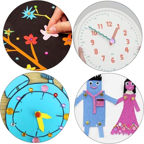 دبابيس OHAOLYLE المقسمة، مشابك ورقية معدنية صغيرة، دبابيس قصاصات دائرية للأعمال اليدوية والديكور 120 قطعة (8 * 12 مم/0.3 * 0.59 بوصة) in Kuwait