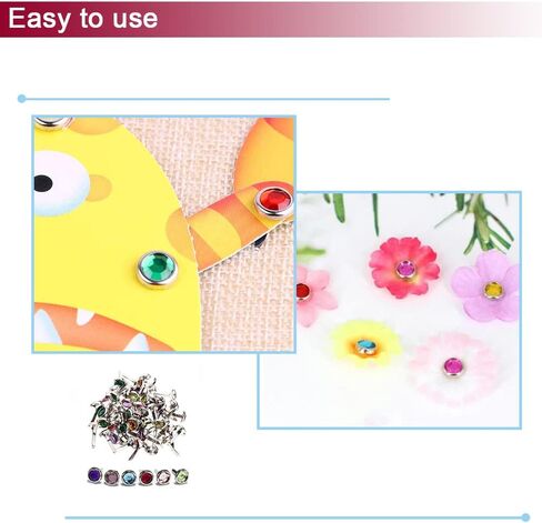 دبابيس OHAOLYLE المقسمة، مشابك ورقية معدنية صغيرة، دبابيس قصاصات دائرية للأعمال اليدوية والديكور 120 قطعة (8 * 12 مم/0.3 * 0.59 بوصة) in Kuwait