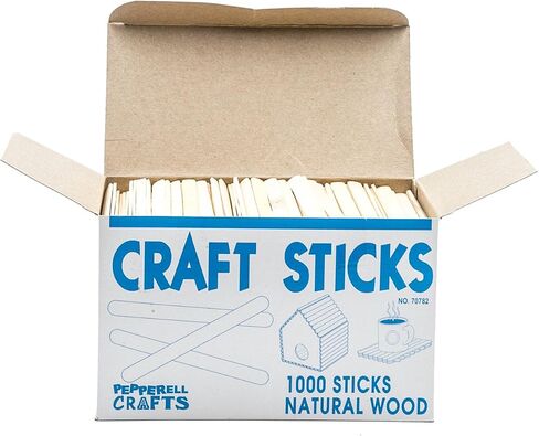 Natural Wood Craft Sticks, 4.25 Inch Popsicle Sticks for Ice Cream, Crafts, Waxing, Art Projects & Party Food Labels (1,000 Sticks) in Saudi Arabia