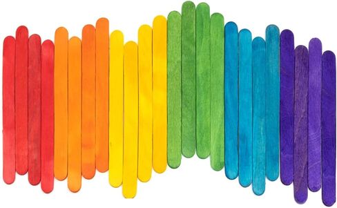 Comfy Package [Case of 10,000] Colored Popsicle Sticks for Crafts - 4.5 Inch Multi-Purpose Wood in Saudi Arabia