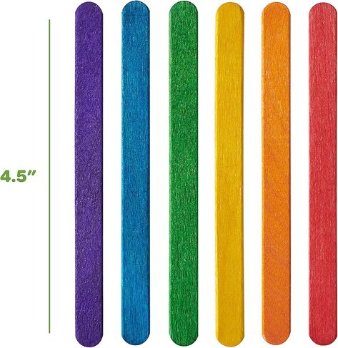 Comfy Package [Case of 10,000] Colored Popsicle Sticks for Crafts - 4.5 Inch Multi-Purpose Wood in Saudi Arabia