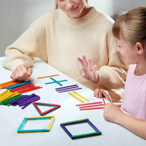 Comfy Package [Case of 10,000] Colored Popsicle Sticks for Crafts - 4.5 Inch Multi-Purpose Wood in Saudi Arabia
