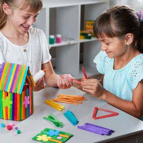 Comfy Package [Case of 10,000] Colored Popsicle Sticks for Crafts - 4.5 Inch Multi-Purpose Wood in Saudi Arabia