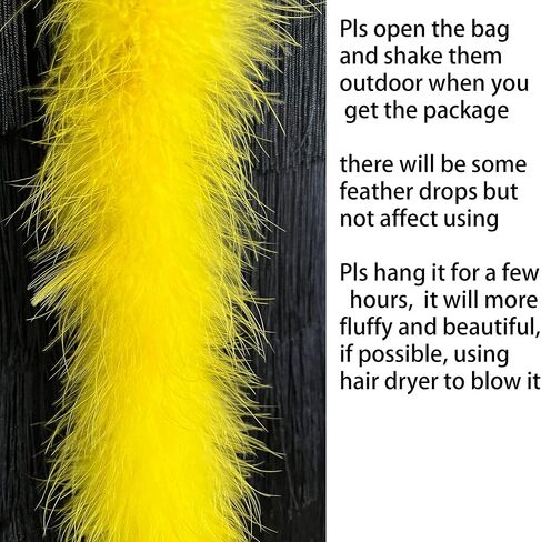 Happy Feather 2 Yards 20g Fluffy Marabou Feather Boa for DIY Craft Sewing Trim Home Wedding Party Decoration-Gray in Kuwait