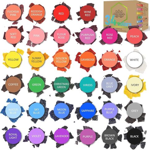 KYONANO Candle Dye 34 Colors Set for Making 67 lb Wax, Candle Color Dye for Soy Wax& More Vegetable Wax Dye,Candle Dyes for Candle Making Candle Color Dye for DIY High Safety, Easy-Cleaning & Portable in Saudi Arabia