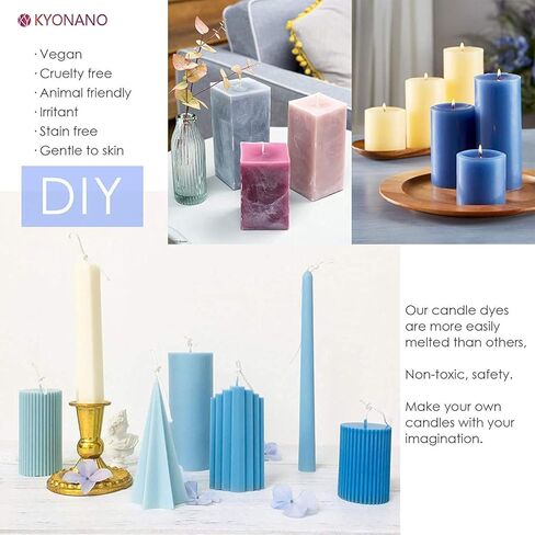 KYONANO Candle Dye 34 Colors Set for Making 67 lb Wax, Candle Color Dye for Soy Wax& More Vegetable Wax Dye,Candle Dyes for Candle Making Candle Color Dye for DIY High Safety, Easy-Cleaning & Portable in Saudi Arabia