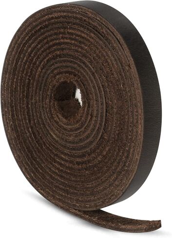 Ringsun 2 Inches Wide Flat Leather Straps for Crafts, Full Grain Leather Strips for Crafts, Tooling (2mm Thick 72.5 Inches Long Dark Brown) in Saudi Arabia