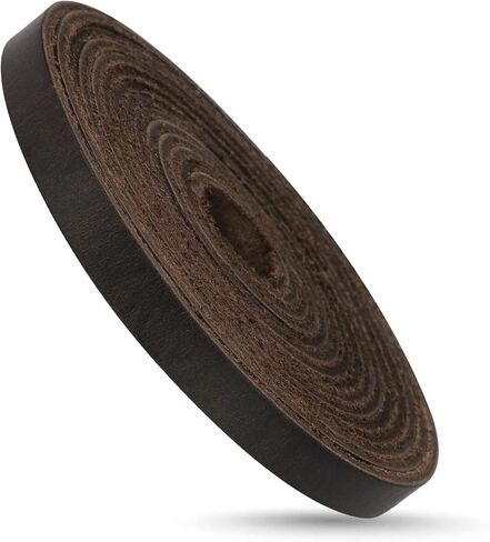Ringsun 2 Inches Wide Flat Leather Straps for Crafts, Full Grain Leather Strips for Crafts, Tooling (2mm Thick 72.5 Inches Long Dark Brown) in Saudi Arabia