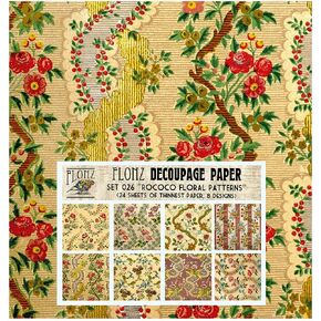 Decoupage Paper Pack (24 Sheets 6"x6") Wildflower Wild Thicket # Vintage Styled Pattern Paper for Decoupage, Craft and Scrapbooking in Saudi Arabia