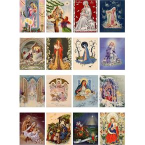 حزمة ورق Decoupage (35 ورقة مقاس 6 × 8 بوصة) بطاقات صور عيد الميلاد للسيدات والفتيات FLONZ ذات الطراز العتيق ل Decoupage والحرف اليدوية وسكرابوكينغ in Kuwait