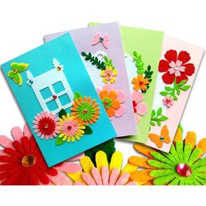 QIAONIUNIU DIY Greeting Card Kits - Handmade Christmas & Thank You Cards, Matching Envelopes, Art Crafts Set for Kids & Gifts in Saudi Arabia