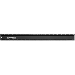 Alumicolor AlumiCutter Aluminum Steel Straight Edge for Office, School, Engineering and Framing, 12IN, Silver