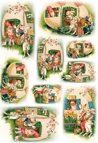 ورق أرز لديكوبج A4، ورق حرفي، ورق ديكوباج عتيق، ورق مناظر طبيعية شتوية، ورق ديكوباج عيد الميلاد للحرف اليدوية (ملصق شتوي - ورقتان) in Kuwait