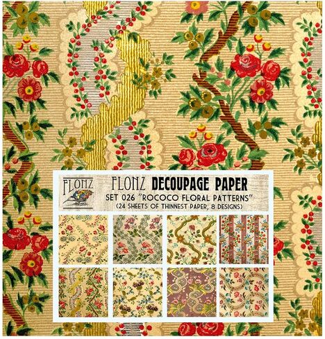 Decoupage Paper Pack (24 Sheets 6"x6") Wildflower Wild Thicket # Vintage Styled Pattern Paper for Decoupage, Craft and Scrapbooking in Saudi Arabia